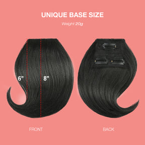 Swoop Side Bang, Curtain Bang, Layered Bang, Hair Piece