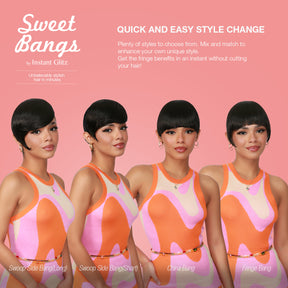 Swoop Side Bang, Curtain Bang, Layered Bang, Hair Piece