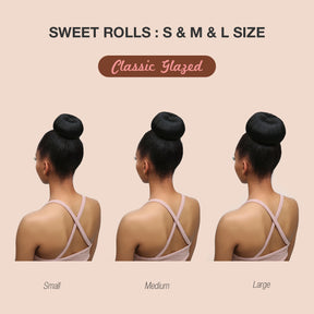 Instant Glitz Synthetic Hair Bun Sweet Rolls Classic Glazed Medium