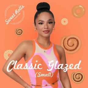 Instant Glitz Synthetic Hair Bun Sweet Rolls Classic Glazed Small