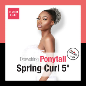 Instant Glitz Synthetic Drawstring Ponytail Spring Curl 5"