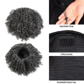 Instant Glitz Synthetic Drawstring Ponytail Spring Curl 5"
