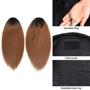 Instant Glitz Synthetic Drawstring Ponytail Straight 18"