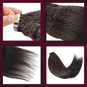 Starlet 100% Virgin Unprocessed Human Hair Tape-In Extension 20Pcs Kinky Straight