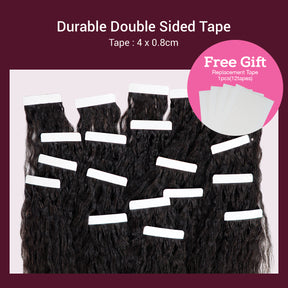 Starlet 100% Virgin Unprocessed Human Hair Tape-In Extension 20Pcs Kinky Straight