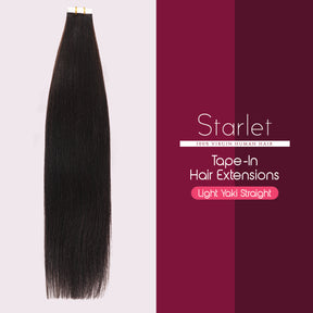 Human Hair, Tape, Yaki, Straight, Natural Texture