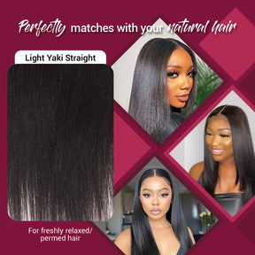 Human Hair, Tape, Yaki, Straight, Natural Texture
