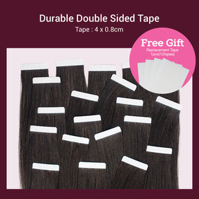 Human Hair, Tape, Yaki, Straight, Natural Texture