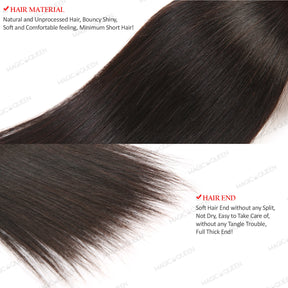 Unprocessed 100% Virgin Human Hair Brazilian Bundle Hair Weave Natural Straight