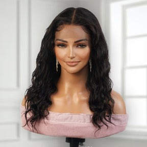 100% Brazilian Virgin Remi Human Hair Lace Wig 360 Lace Frontal Wig Loose Deep 16"