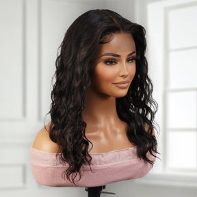 100% Brazilian Virgin Remi Human Hair Lace Wig 360 Lace Frontal Wig Loose Deep 16"
