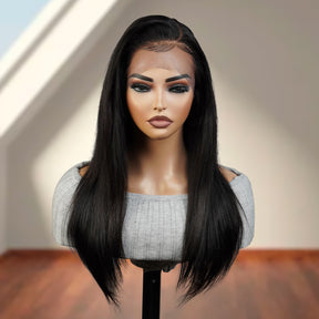 100% Brazilian Virgin Remi Human Hair 360 Lace Frontal Wig Straight 20"