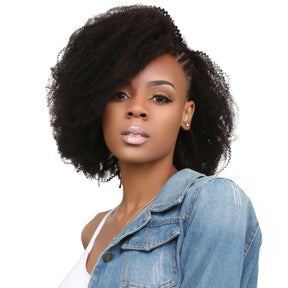Instant Fab Human Hair Clip-In Extensions Natural 4C Kinky Curl