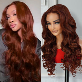 This wig is wearable right out the box so you don’t need to know a lot about wig styling to wear the T part, It is a salon-quality that doesn't require any further steps. Just wear and go, Natural Looking, Soft, Heathly, Tangle Free & No Shedding, Low maintenance hair style, Pre-colored in Copper brown by expert.