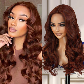 This wig is wearable right out the box so you don’t need to know a lot about wig styling to wear the T part, It is a salon-quality that doesn't require any further steps. Just wear and go, Natural Looking, Soft, Heathly, Tangle Free & No Shedding, Low maintenance hair style, Pre-colored in Copper brown by expert.