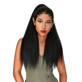 Instant Glitz Synthetic Drawstring Ponytail Natural Yaki Straight 24"