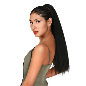 Instant Glitz Synthetic Drawstring Ponytail Natural Yaki Straight 24"