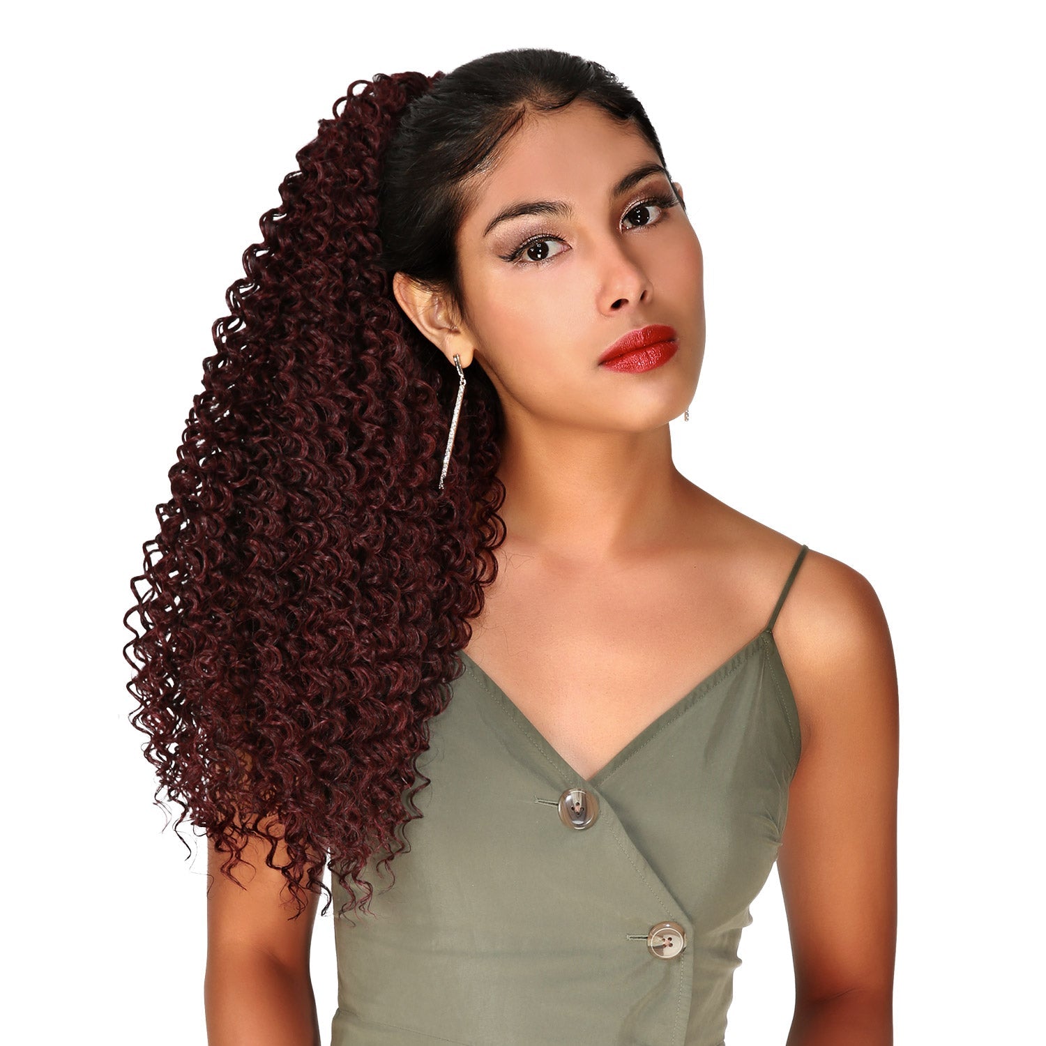 Instant Glitz Synthetic Drawstring Ponytail Spiral Curl 20"