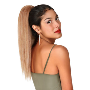 Instant Glitz Synthetic Drawstring Ponytail Straight 18"