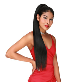 Instant Glitz Synthetic Drawstring Ponytail Straight 28"