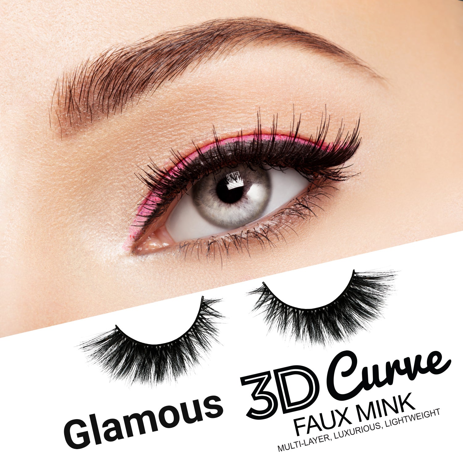 Instant Fab 3D Curve Faux Mink Eyelashes (Glamour)