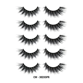 3D Cashmere Eyelashes Value Pack 5 Pairs (CW)