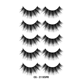 3D Cashmere Eyelashes Value Pack 5 Pairs (CG)