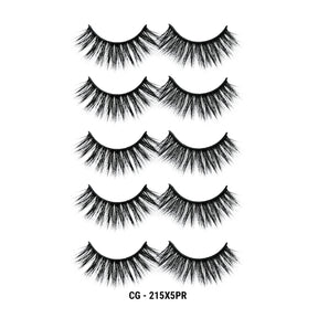 3D Cashmere Eyelashes Value Pack 5 Pairs (CG)