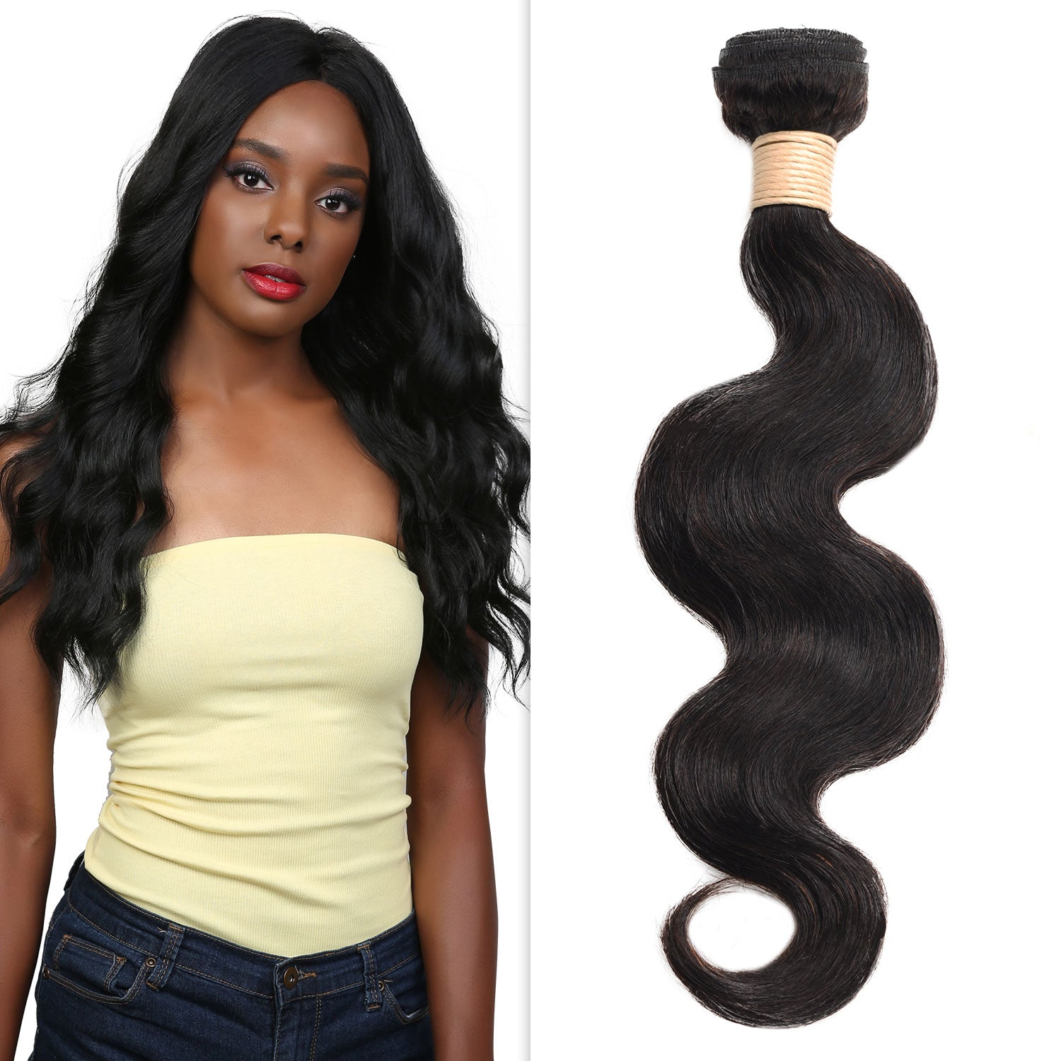 100% Virgin Remy Human Hair Unprocessed Brazilian Weave Natural Body Wave