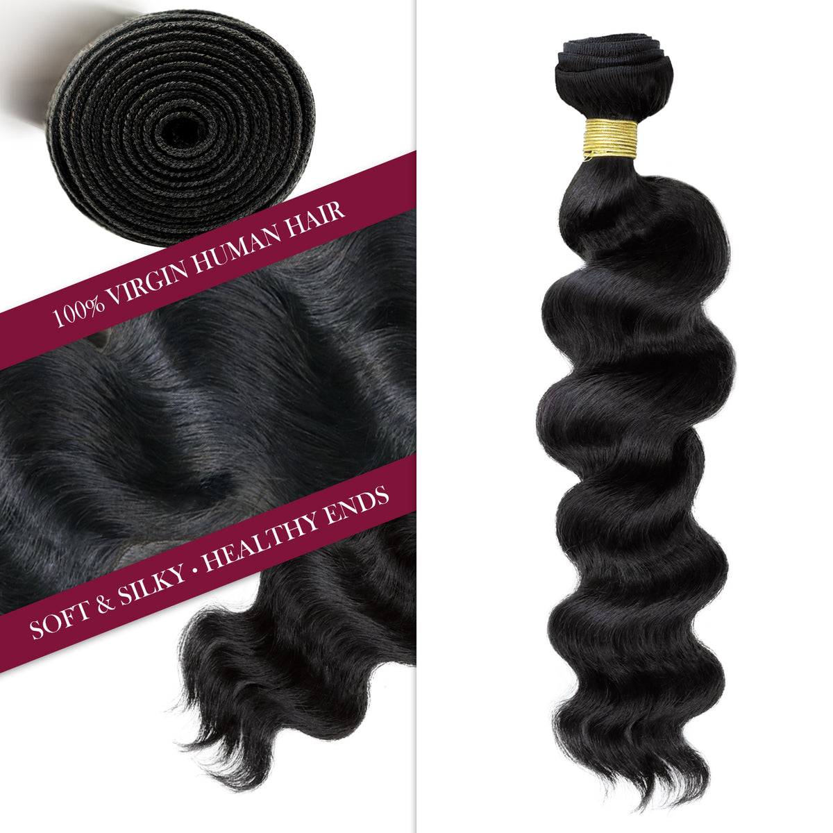 Human Hair, Bundle, Unprocessed, Weave, Loose Wave