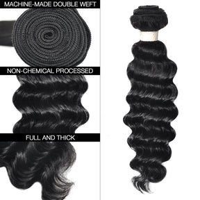 100% Virgin Remy Human Hair Unprocessed Brazilian Bundle Hair Weave Loose Deep