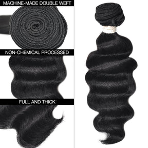 100% Virgin Remy Human Hair Unprocessed Brazilian Bundle Hair Weave Ocean Wave