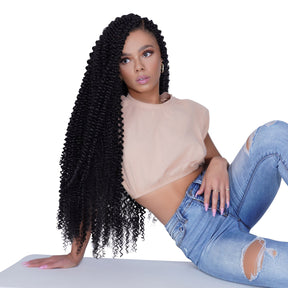 Authentic Synthetic Hair Crochet Braids 6X Value Pack Water Wave 32"