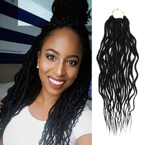 Authentic Crochet Braid Pre-Looped Wavy Box Braid 20"