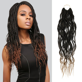 Authentic Crochet Braid Pre-Looped Wavy Box Braid 20"