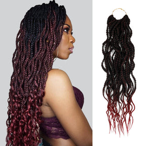 Authentic Crochet Braid Pre-Looped Wavy Box Braid 20"