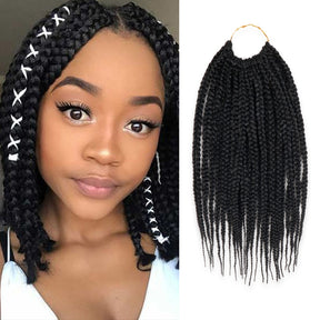Authentic Synthetic Hair Crochet Braid Pre-Looped Box Braid 12"