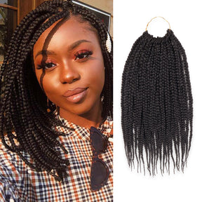 Authentic Synthetic Hair Crochet Braid Pre-Looped Box Braid 12"