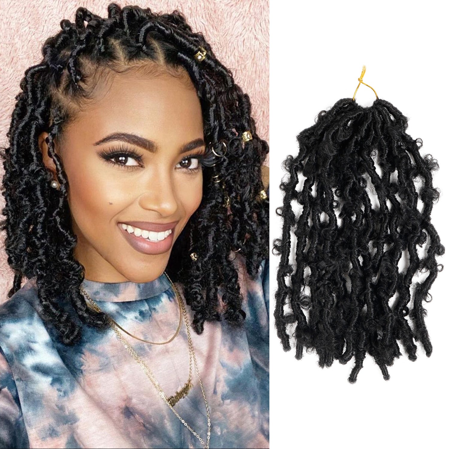 Authentic Synthetic Hair Pre-Looped 6X Value Pack Butterfly Locs 12"