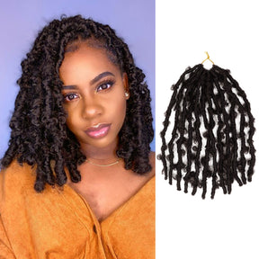 Authentic Synthetic Hair Pre-Looped Butterfly Locs 12"