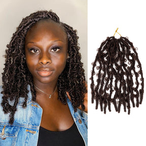 Authentic Synthetic Hair Pre-Looped Butterfly Locs 12"