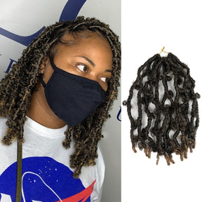 Authentic Synthetic Hair Pre-Looped Butterfly Locs 12"
