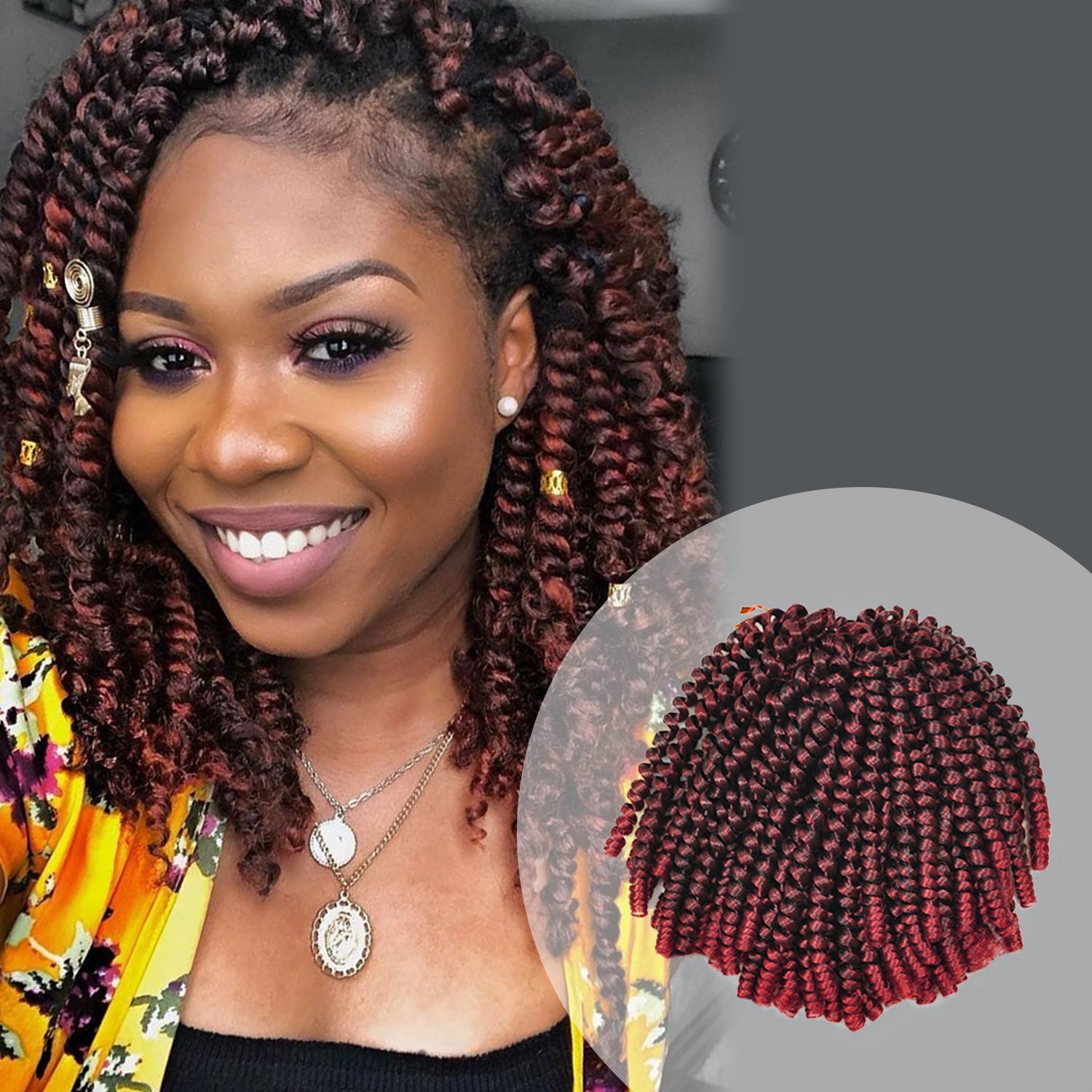 Authentic Synthetic Hair Crochet Braids Passion Spring Twist 8"
