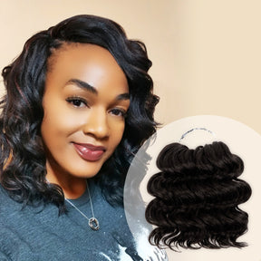 Authentic Curl Crush Synthetic Hair Crochet Braids 8X Value Pack Ocean Wave 8"