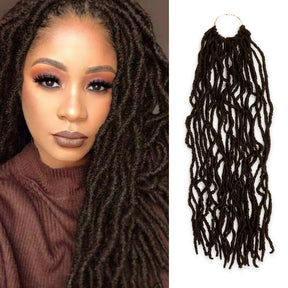 Authentic Synthetic Hair Pre-Looped Distressed Locs 22"