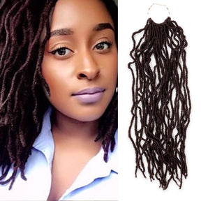 Authentic Synthetic Hair Pre-Looped Distressed Locs 22"