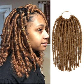 Authentic Synthetic Hair Pre-Looped U Loc Dreadloc Straight 12"