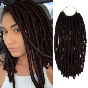 Authentic Synthetic Hair Pre-Looped U Loc Dreadloc Straight 12"