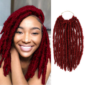 Authentic Synthetic Hair Pre-Looped U Loc Dreadloc Straight 12"
