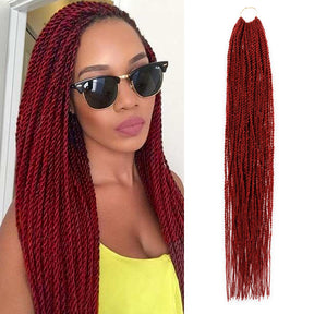 Authentic Synthetic Hair Crochet Braid Pre-Looped Senegalese Twist Braid 32"